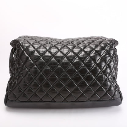 Chanel Paris-Moscow Red Square Kremlin Fold-Over Large Lambskin 12M Black Bag