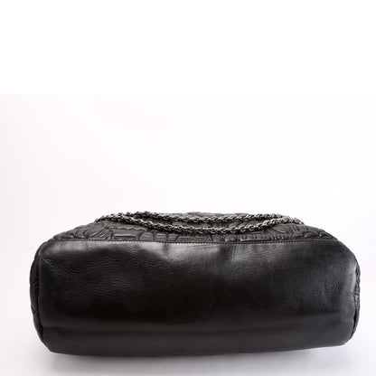 Chanel Paris-Moscow Red Square Kremlin Fold-Over Large Lambskin 12M Black Bag