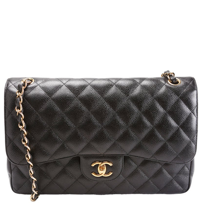 Chanel Classic Flap Jumbo Caviar 25M Black Bag
