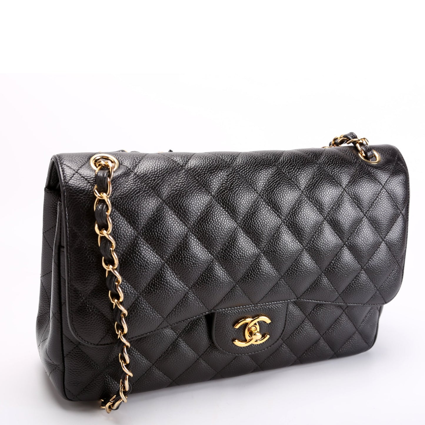Chanel Classic Flap Jumbo Caviar 25M Black Bag