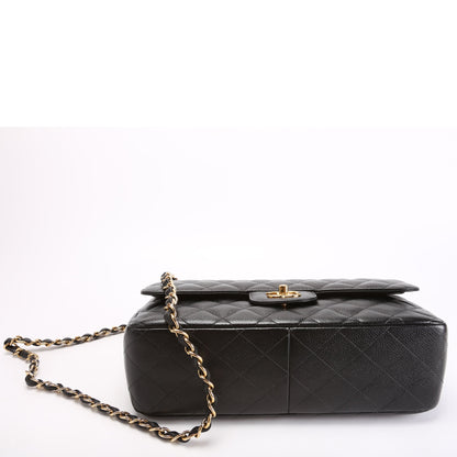 Chanel Classic Flap Jumbo Caviar 25M Black Bag