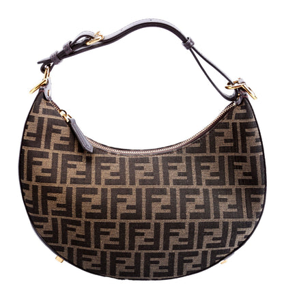 Fendi 8BR798graphy Small Zucca Hobo Brown Bag