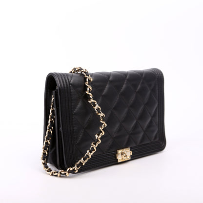 Chanel WOC Boy Lambskin Black Bag