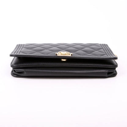 Chanel WOC Boy Lambskin Black Bag