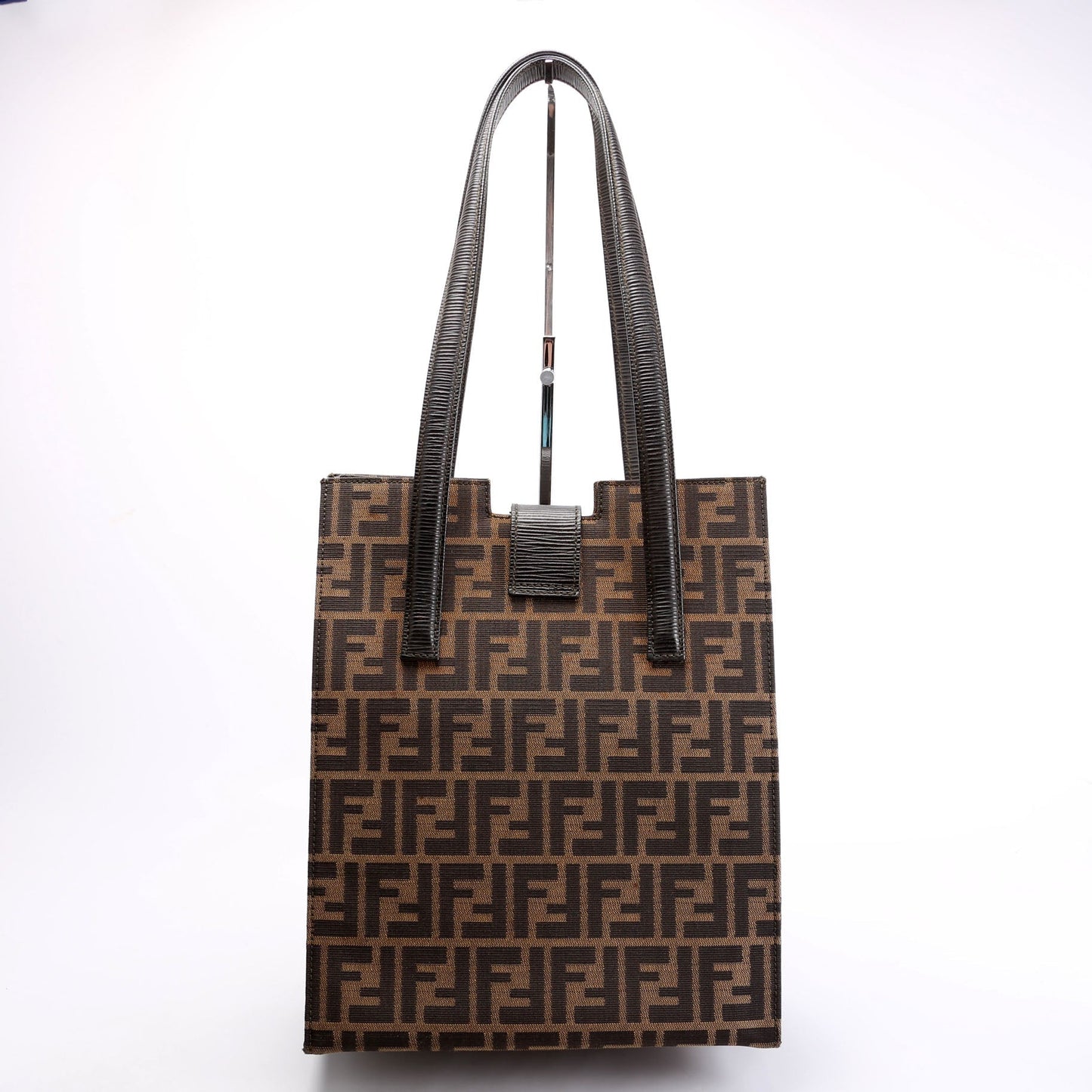 Fendi FF Zucca Vertical Tote Vintage Brown/Black Bag