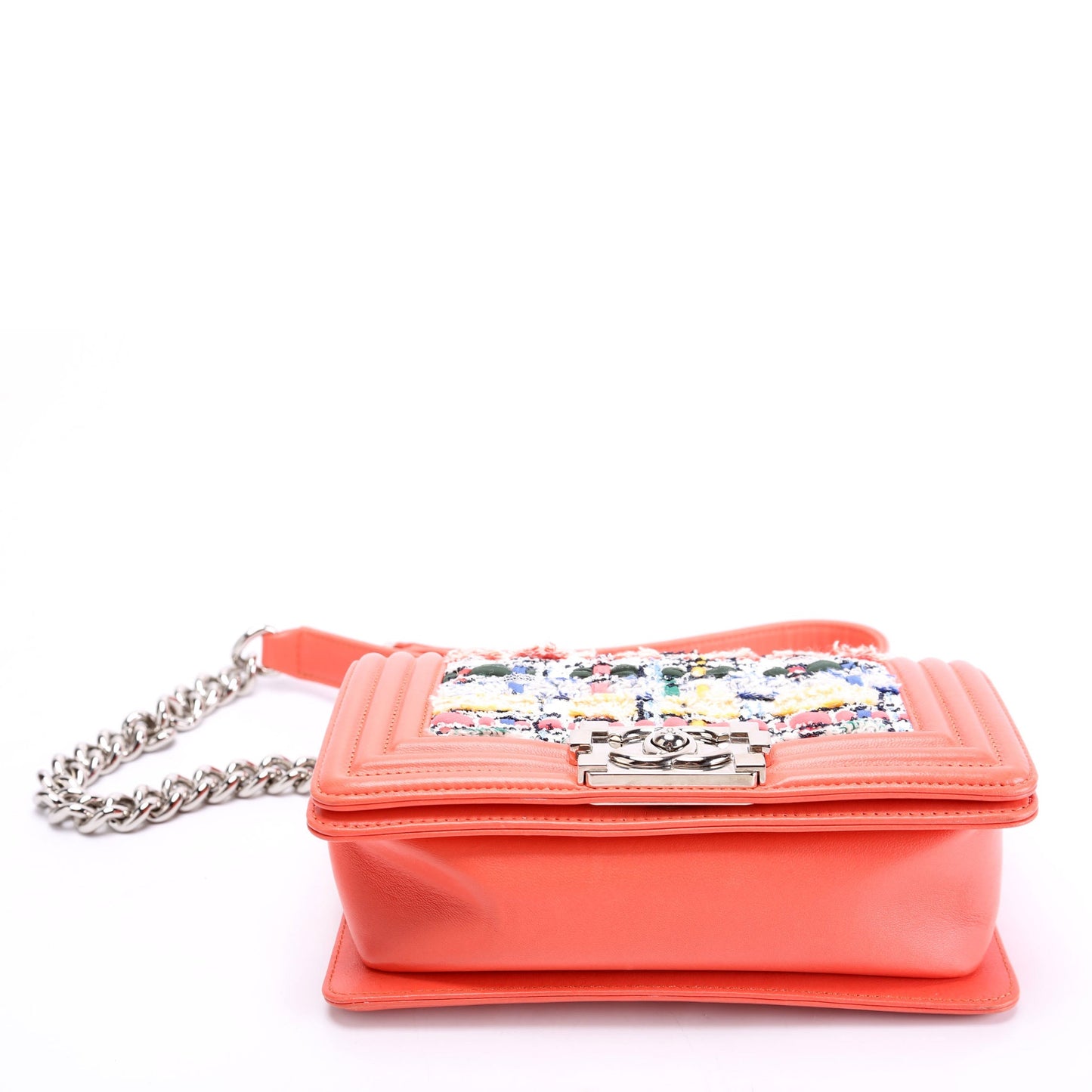 Chanel Boy Flap Small Tweed 20M Coral/Multicolor Bag