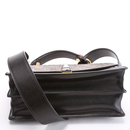 Fendi 8BT283 Kan I FF Leather Shoulder Bag