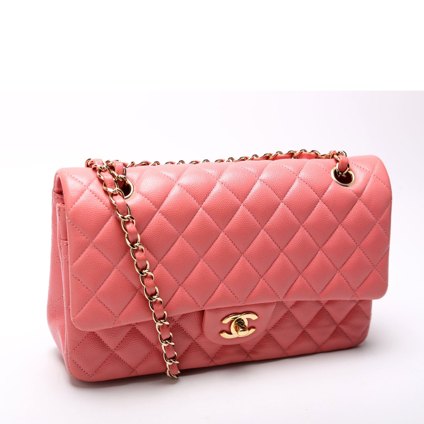 Chanel Classic Flap Medium Caviar 25-28M Pink Bag