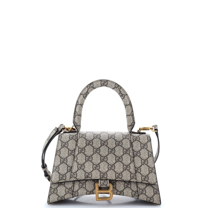 x Luxury Balenciaga Trending 2025 The Hacker Project Hourglass Top Handle Bag GG Coated Canvas Small