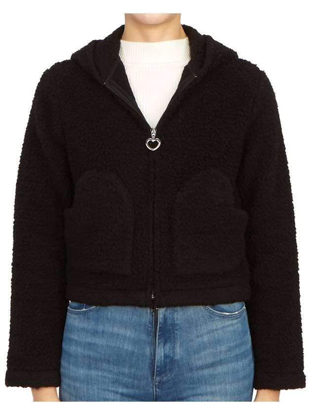 Luxury Balenciaga Trending 2025 Softwear Heart Zip-up Hoodie Black
