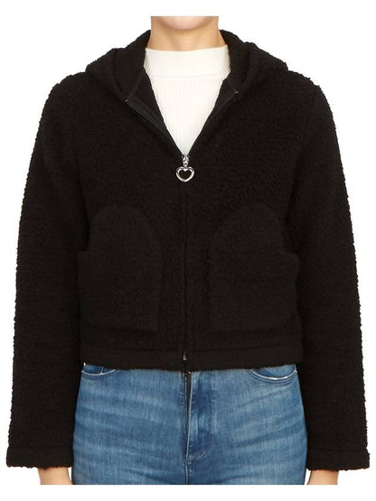 Luxury Balenciaga Trending 2025 Softwear Heart Zip-up Hoodie Black