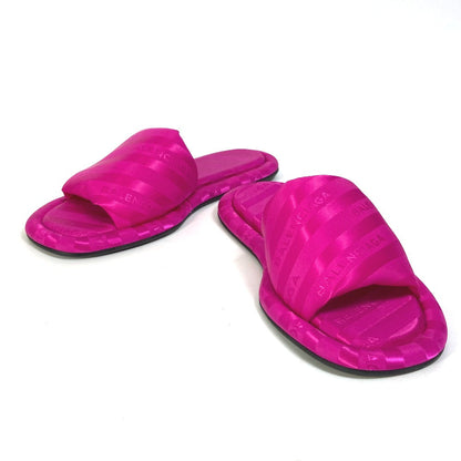 BALENCIAGA Sandals 500579 Satin , Satin pink shoes town sandals logo Women 35