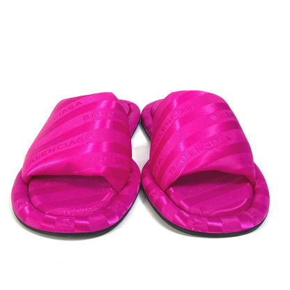 BALENCIAGA Sandals 500579 Satin , Satin pink shoes town sandals logo Women 35