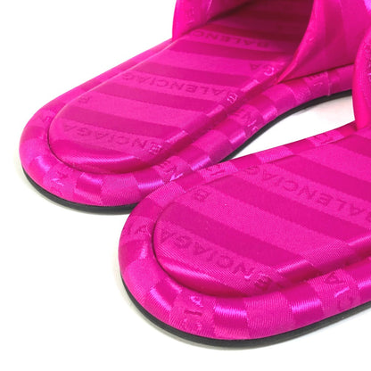 BALENCIAGA Sandals 500579 Satin , Satin pink shoes town sandals logo Women 35