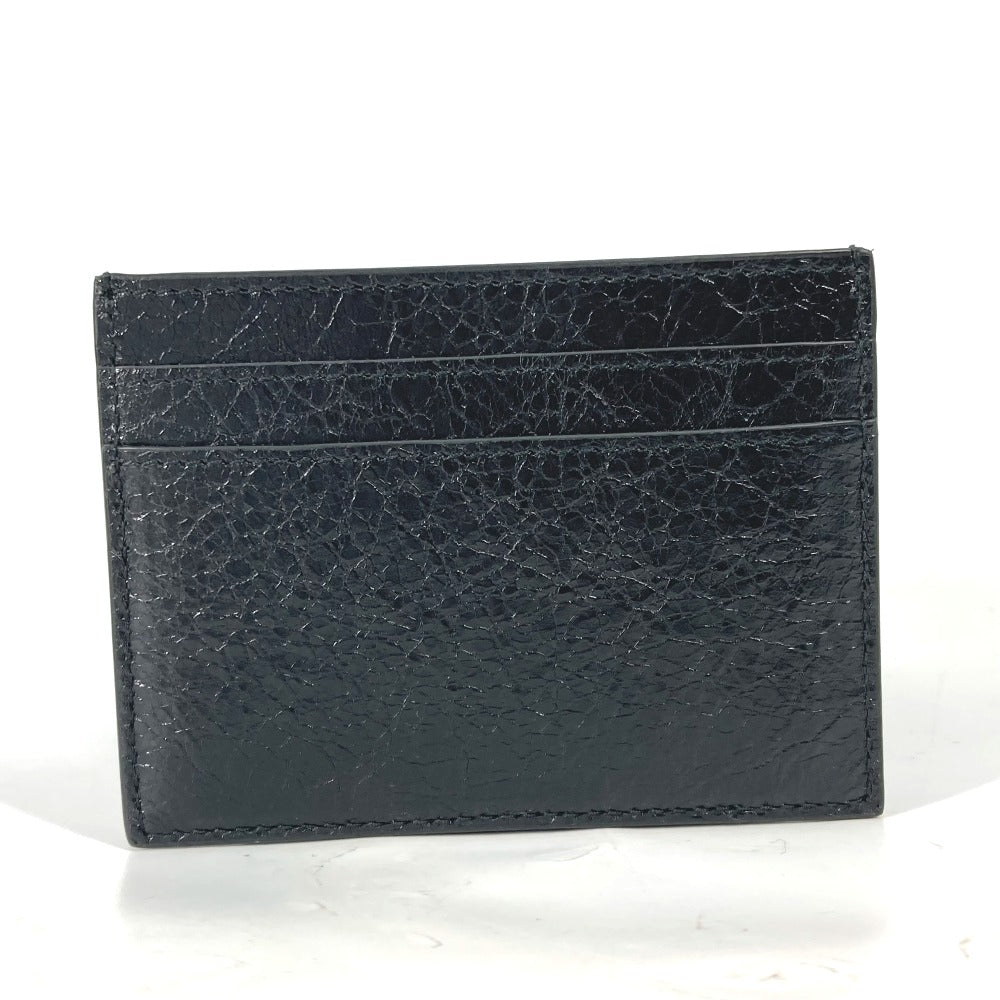 BALENCIAGA Card Case 766547 leather black BB Women