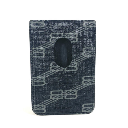 BALENCIAGA Card Case 675835 leather black logo magsafe Magsafe
