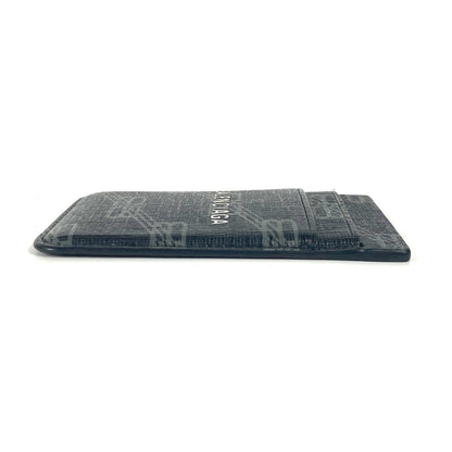 BALENCIAGA Card Case 675835 leather black logo magsafe Magsafe