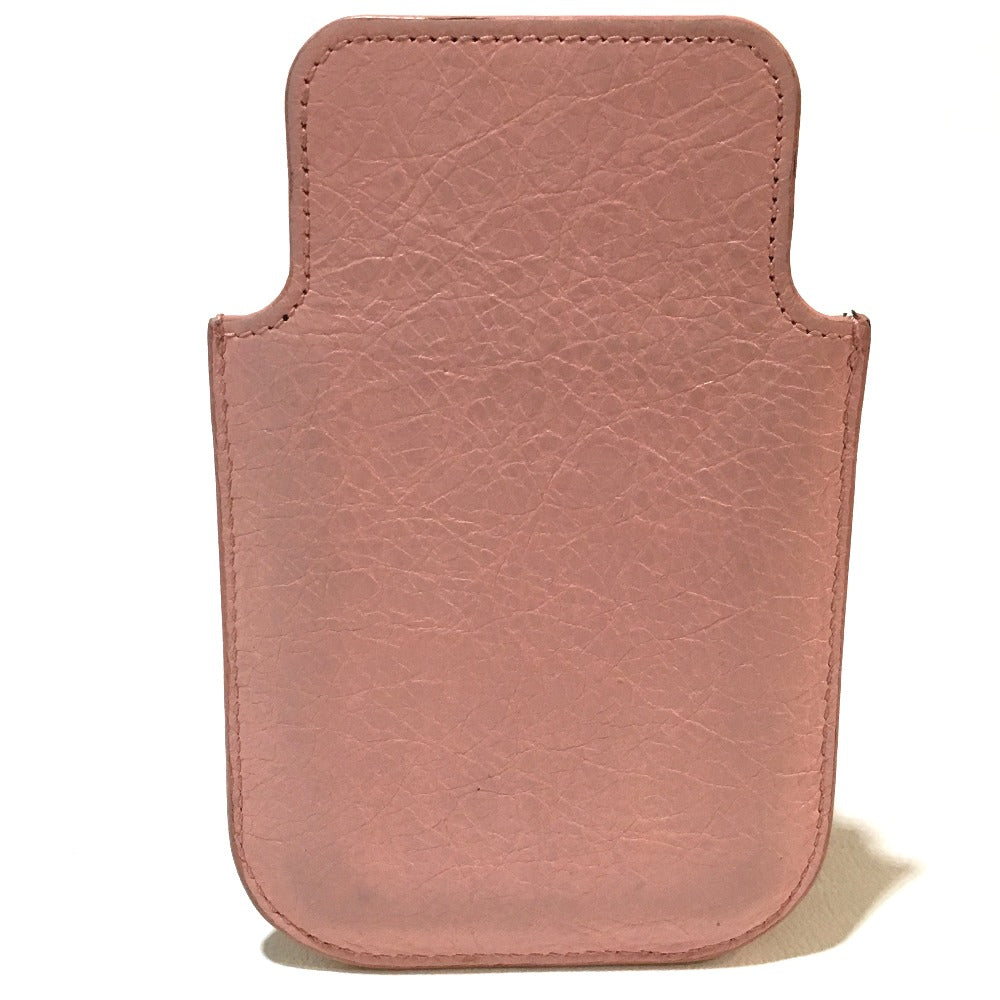 BALENCIAGA Smartphone case 240584 leather pink beige Women