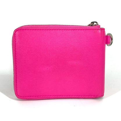 BALENCIAGA Folded wallet 659224 leather pink Compact wallet Logo strap included