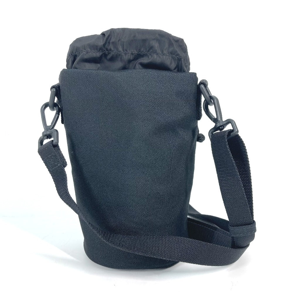 BALENCIAGA Shoulder Bag 618193 Nylon / leather black Bottle Holder Drawstring Bag logo