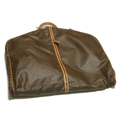 Luxury CELINE Macadam Canvas Garment Cover Brown PVC Leather  18226