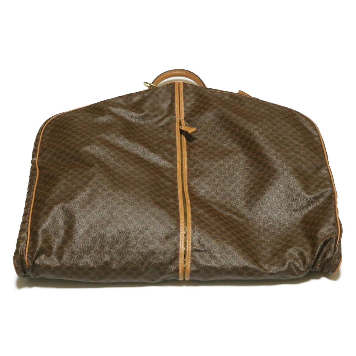 Luxury CELINE Macadam Canvas Garment Cover Brown PVC Leather  18226