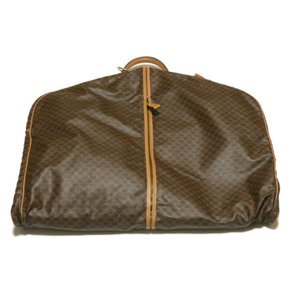 Luxury CELINE Macadam Canvas Garment Cover Brown PVC Leather  18226