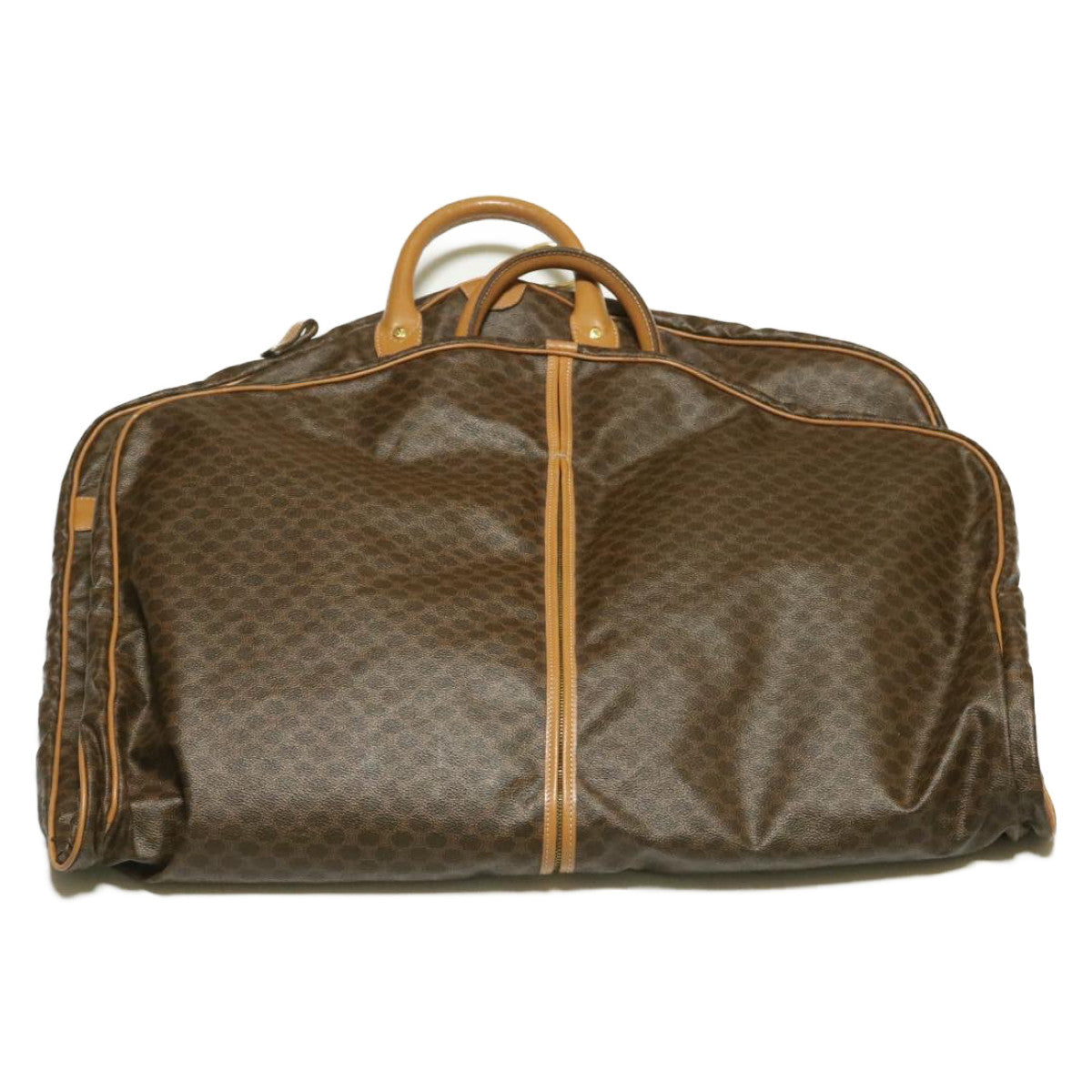 Luxury CELINE Macadam Canvas Garment Cover Brown PVC Leather  18226