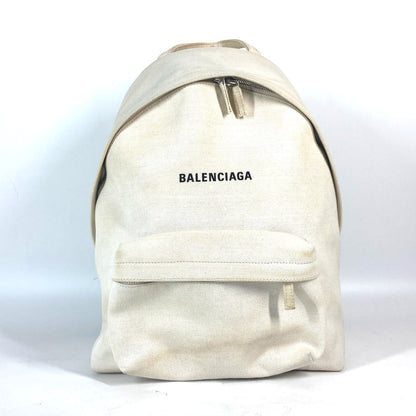 BALENCIAGA Backpack 552374 canvas white Everyday logo