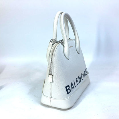BALENCIAGA Handbag 550645 leather white Bicolor Bag Ville top handle S Women