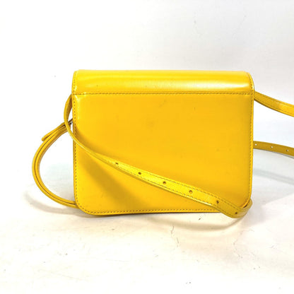 BALENCIAGA Shoulder Bag 592898 leather yellow Bag 2WAY bag clutch bag B logo Women