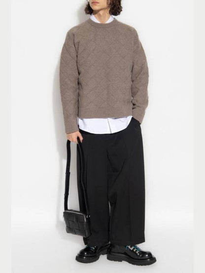 Luxury Bottega Veneta Intrecciato Wool Knit Top Riverbed