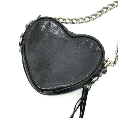 BALENCIAGA Shoulder Bag 722781 leather black Luca Goal Heart