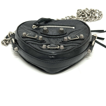 BALENCIAGA Shoulder Bag 722781 leather black Luca Goal Heart