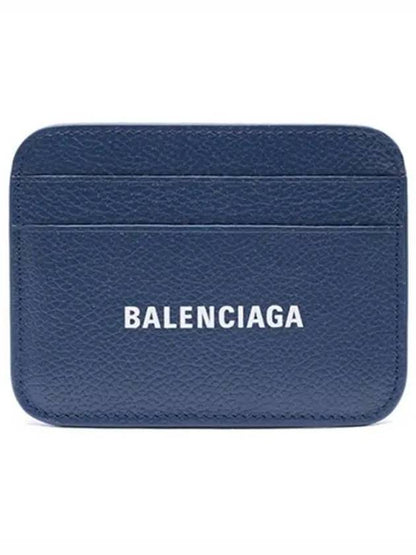 Luxury Balenciaga Trending 2025 Grainy Leather Cash Card Holder  Navy
