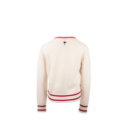 Dior Size 38 Love Knit Sweater Cashmere White