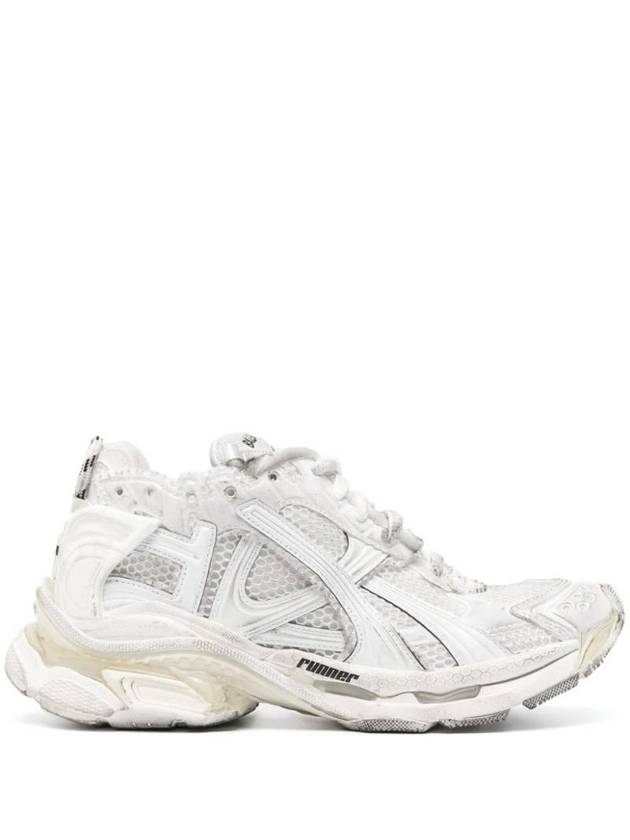 Luxury Balenciaga Trending 2025 Runner Embroidered Logo Low Top Sneakers White