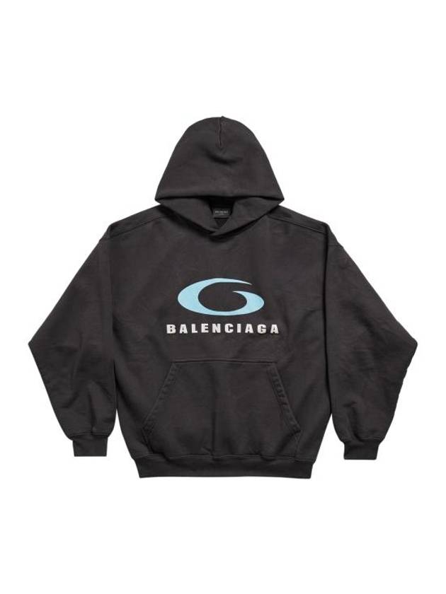 Luxury Balenciaga Trending 2025 Logo Hoodie Washed Black