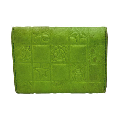 CHANEL Key case Key holder  leather green 6-key case Key holder Icon line Women