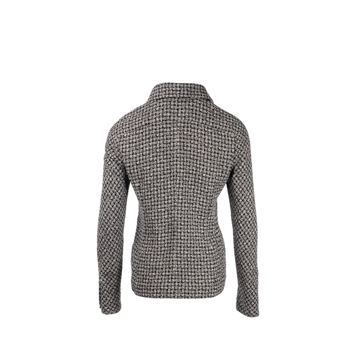 Chanel Size 38 09p Tweed Jacket Black/White
