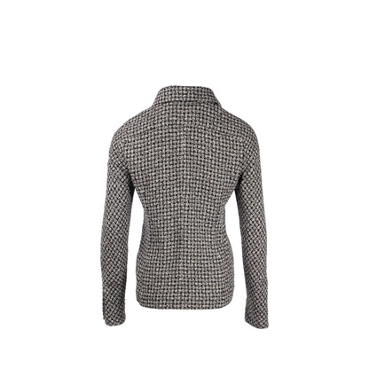 Chanel Size 38 09p Tweed Jacket Black/White