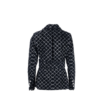 Chanel 19C Size 34 Jacket Cotton Knit Black/White