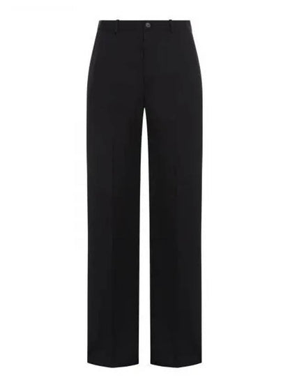 Luxury Balenciaga Trending 2025 Regular Fit Tailored Wide Pans Black