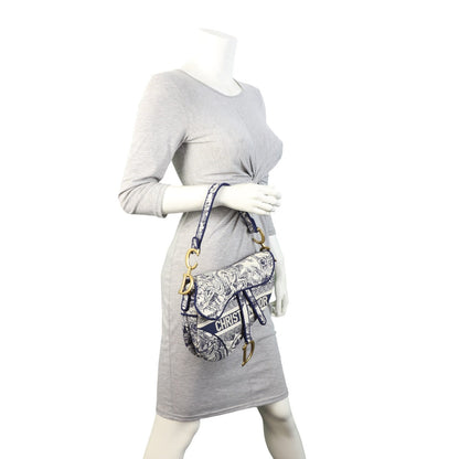 Dior Saddle Bag Toile de Jouy Reverse