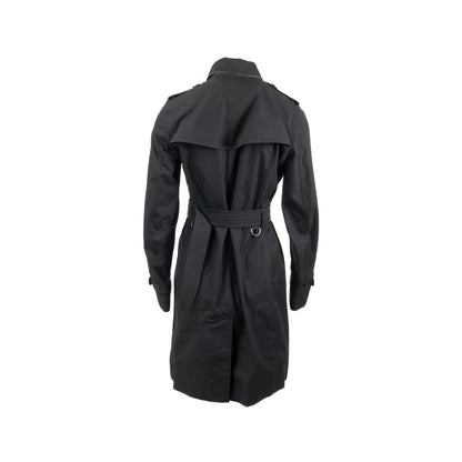 Burberry size UK8 kensington long trench coat black