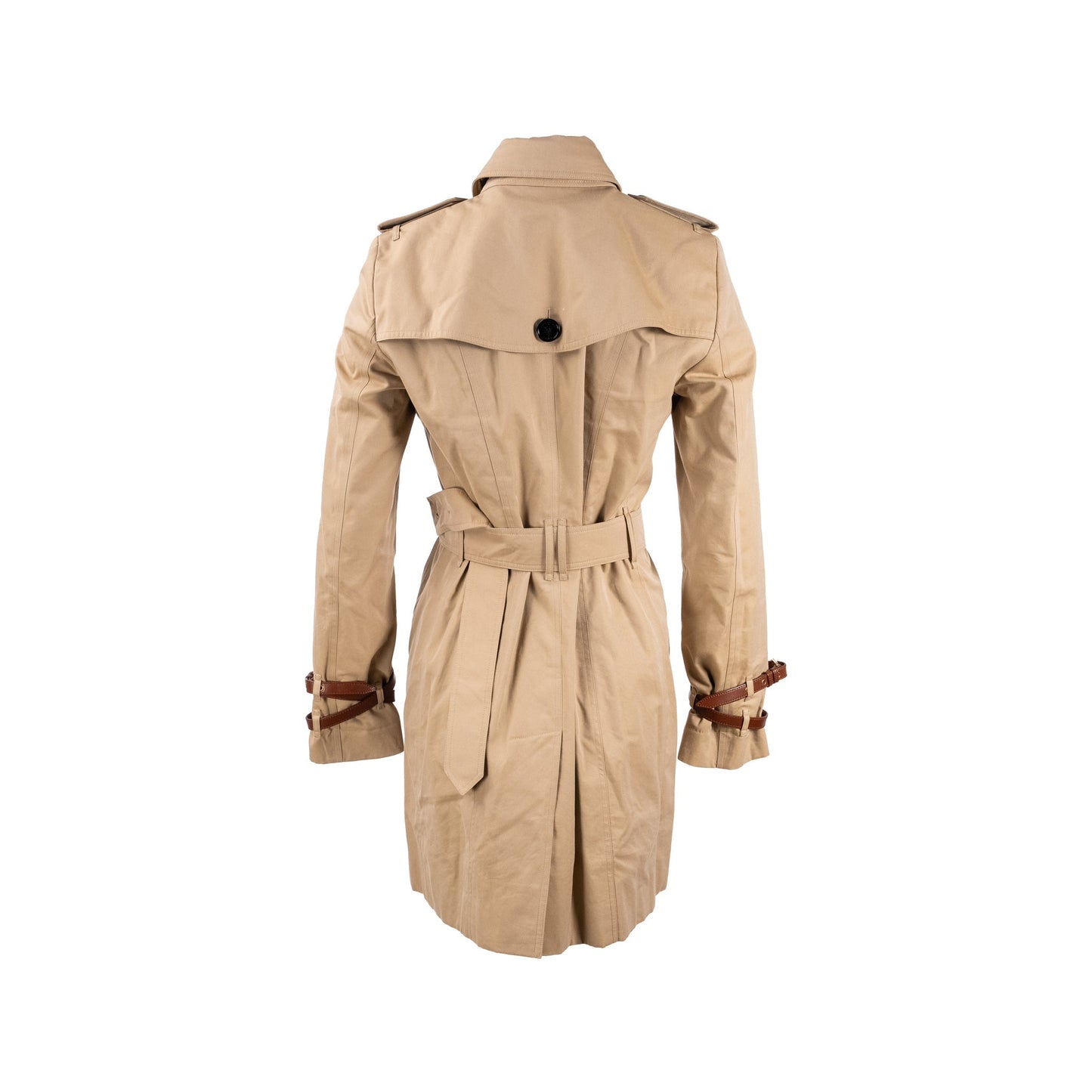 Burberry Size 10 Mid-Length Trench Coat Beige