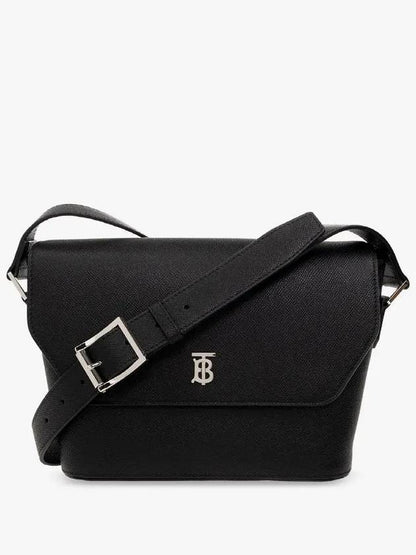 Luxury Burberry Small Leather Messenger Bag Black