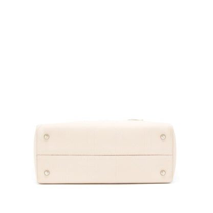 Dior Lady Dior Tote Purse Calfskin Light Beige