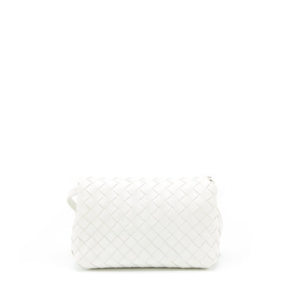 Bottega Veneta Crossbody Purse Intrecciato White