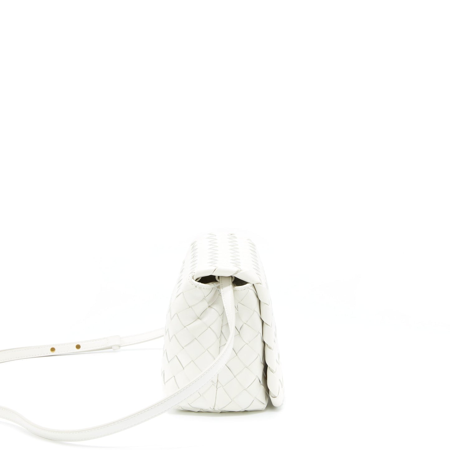 Bottega Veneta Crossbody Purse Intrecciato White